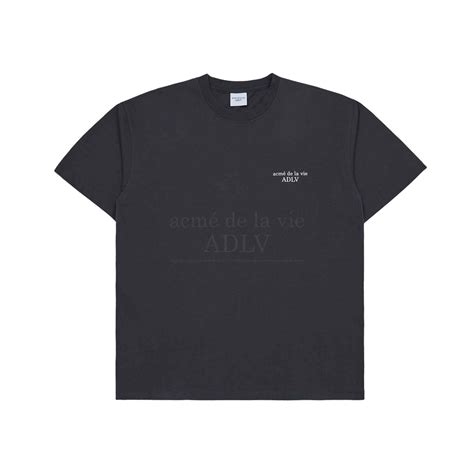 Buy Adlv T Shirt Basic Logo Season2 Short Sleeve T Shirt Charcoal