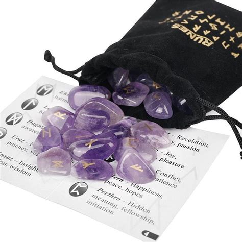 Buy Natural Crystal Rune Divination Crystal Quartz Agate Divination