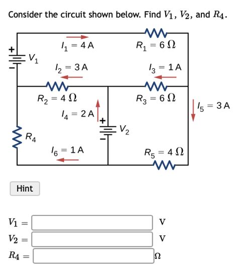 Solved Consider The Circuit Shown Below Find V₁ V2 And