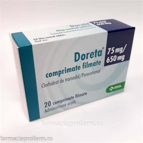 Doreta 75 Mg 650 Mg X 20 Compr Film Medicament Farmacia Profarm