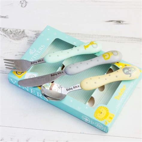 Children Cutlery Set Personalised Baby Todler The Laser Boutique