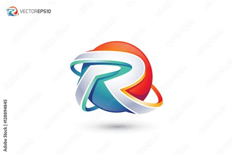 Abstract Letter R Logo D Sphere Logo Vector De Stock Adobe Stock