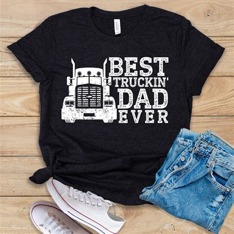 Best Trucking Dad Ever Svg Best Truckin Dad Png Trucker Etsy