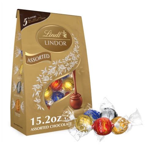 Lindt Lindor Assorted Chocolate Candy Truffles Bag 1 Bag 152 Oz