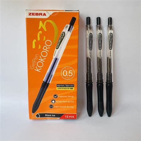 Jual Pulpen Gelpen Bolpen Bolpoin Pena KOKORO ZEBRA 0 5mm HITAM Alat