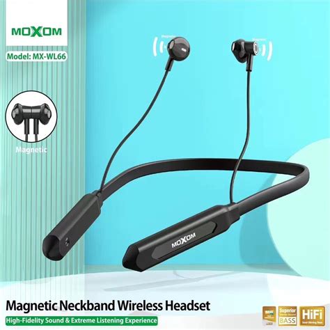 Moxom MX WL66 Magnetic Neckband Sport Wireless Headset SaveMart