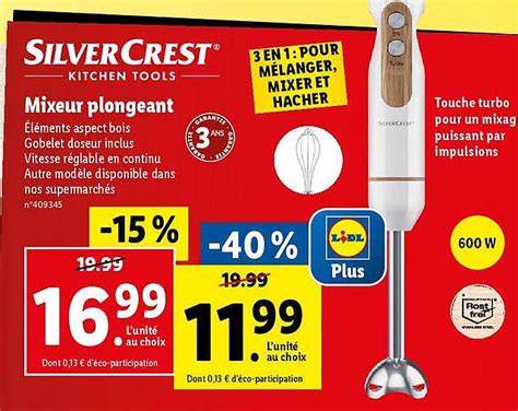 Promo Silvercrest Mixeur Plongeant Chez Lidl Icatalogue Fr