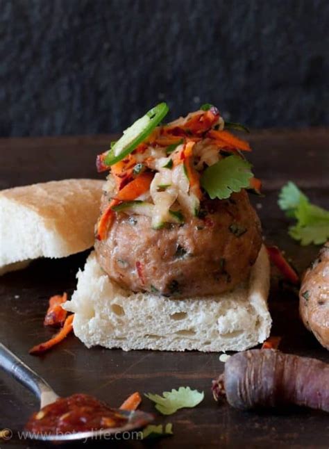 Turkey Banh Mi Meatball Sliders Betsylife