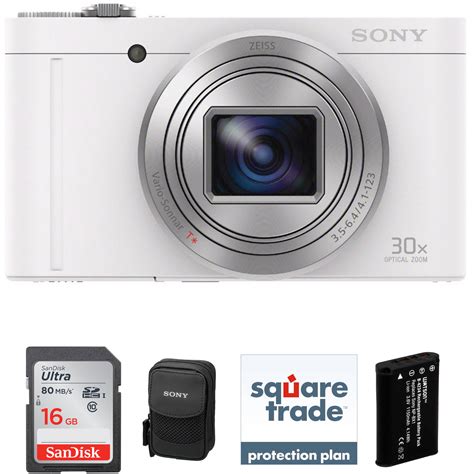 Sony Cyber Shot Dsc Wx Digital Camera Deluxe Kit White B H