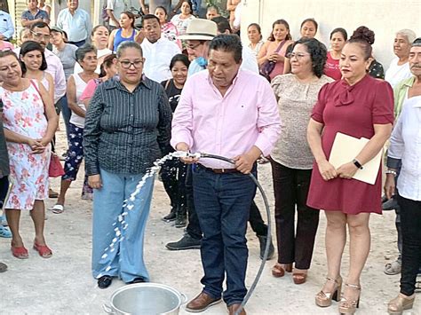 Inaugura David Gama más de mil 500 metros lineales de red de agua potable