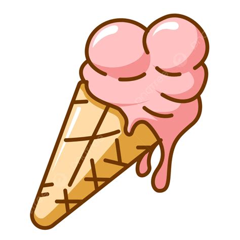 Conos De Helado De Fresa Vector Png Dibujos Helado Cono Fresas Png Y Vector Para Descargar