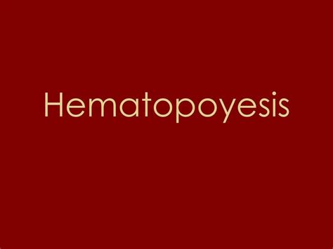 Hematopoyesis Brenda Cecilia Zapata Garabito UDocz