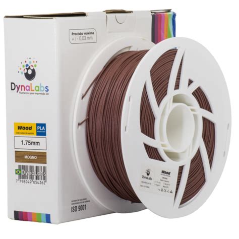 Filamento Pla Wood Mogno Dynalabs Mm Kg Dynalabs