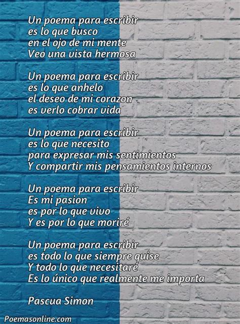 Cinco Poemas Para Escribir Poemas Online