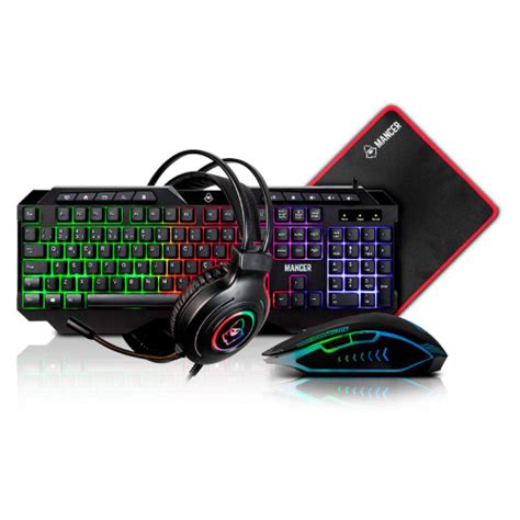 Combo Gamer Pichau Netuno X Rainbow Teclado Abnt Mouse Dpi