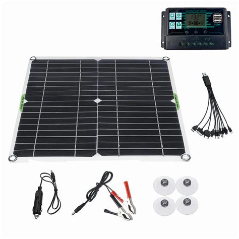 200w Solar Panel Kit 12 V Battery Charge Controller For Rv Caravan Boat 30a 40a 80a 100a