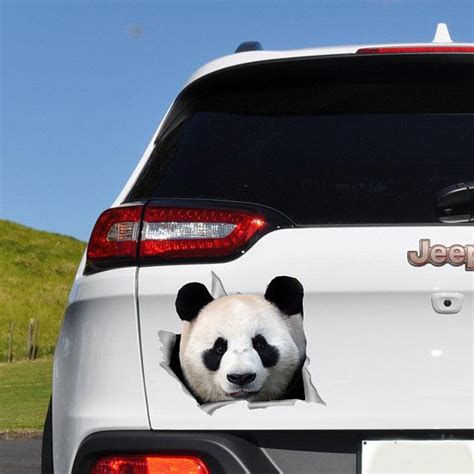 Panda Decal Panda Car Decal Car Bumper Sticker Car Window Decal