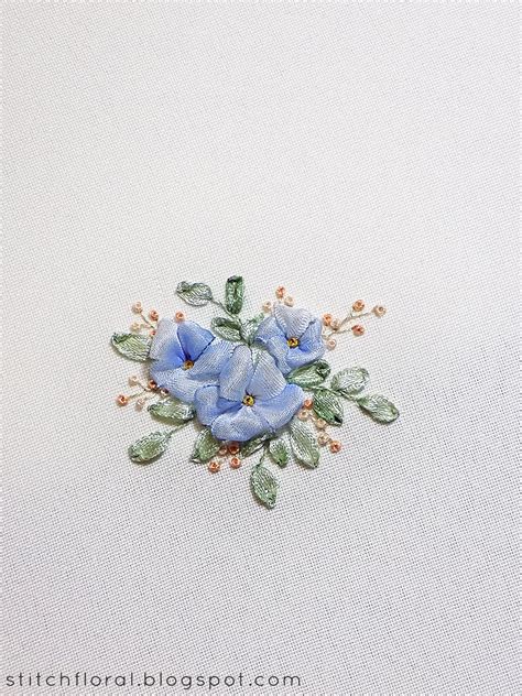 Forget Me Nots Ribbon Embroidery Tutorial Stitch Floral