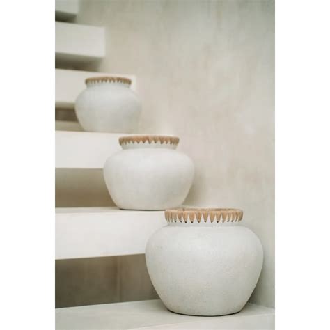 Vase Aus Terrakotta Grau H19 STYLY Maisons Du Monde