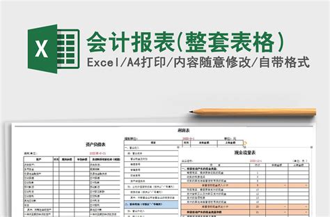 2021年会计报表整套表格） Excel表格 工图网