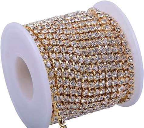 Amazon Kaoyoo Yards Mm Crystal Rhinestone Close Chain Trim For