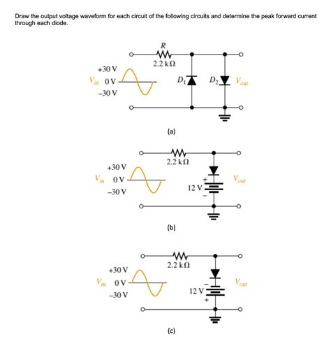 Solved Draw The Output Voltage Waveform For Each Circuit Of The