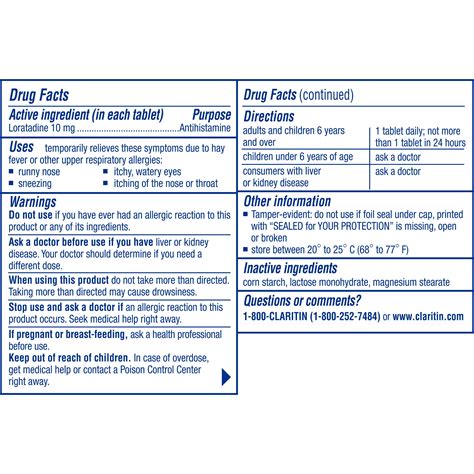 Buy Claritin 24 Hour Non Drowsy 10 Mg Allergy Relief Tablets 70 Ea