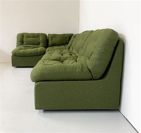 Mid Century Modern Green Modular Sofa - Living in Style Gallery