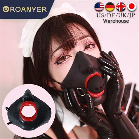 Roanyer Siliconen Half Face Mask Fetish Cosplay Kostuums Realistische