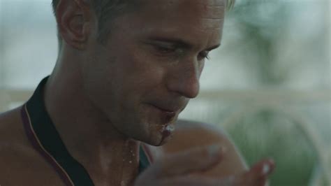 Auscaps Alexander Skarsg Rd Nude In Infinity Pool