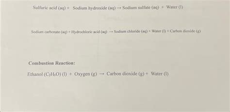 Solved Sulfuric Acid Aq Sodium Hydroxide Aq→ Sodium