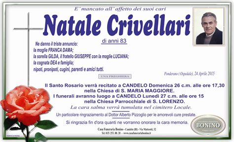 Necrologio Crivellari Natale Necrologi Biella