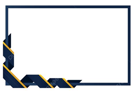 Blue Gold Border With Folded Ribbon Concept Vector Blue Border Certificate Border Borders Png