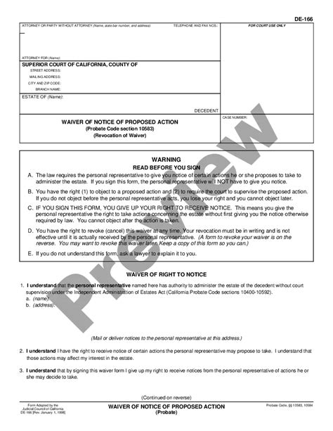 Santa Clara California Waiver Of Notice And Proposed Action Waiver Of