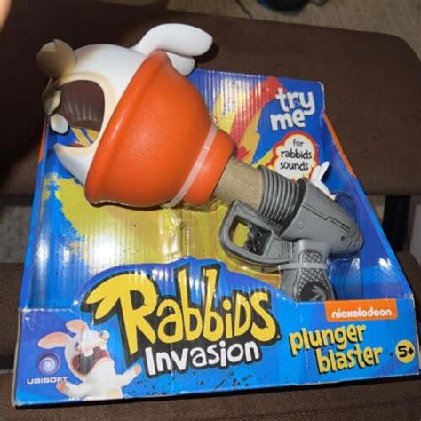 Rabbids Invasion Plunger Blaster Sound Gun Nip Nickelodeon Toys Ebay