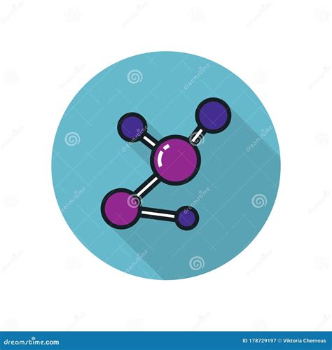 Molecule Line Icon Vector Illustration Stock Illustration