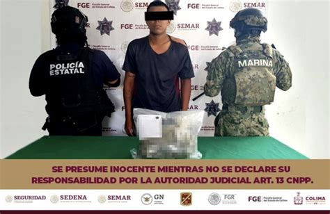 Polic A Estatal De Colima Detiene A Un Individuo Con Droga En Tecom N