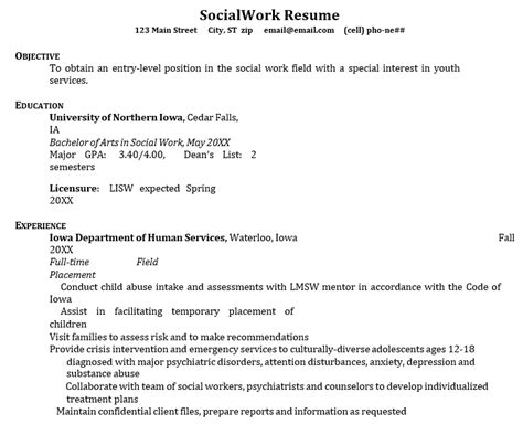 10 Social Work Resume Template Business Psd Excel Word Pdf