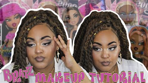 Turnng Myself Into A Bratz Doll Makeup Tutorial Youtube