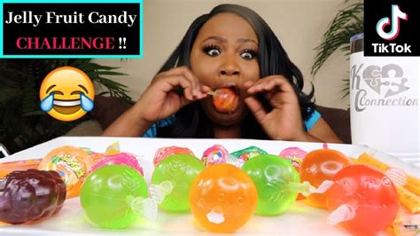 Trying Viral Tiktok Jelly Fruit Candy Challenge Mukbang Jelly Straws