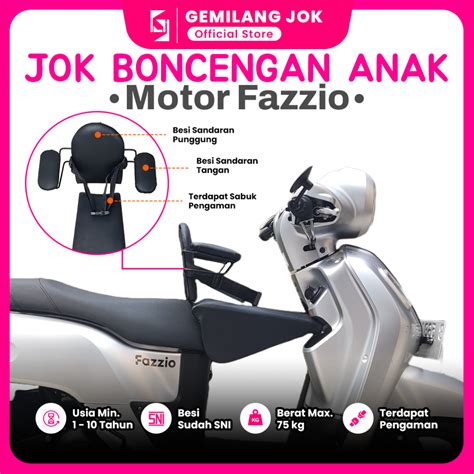 Jual Jok Motor Anak Boncengan Depan Fazzio Kursi Dudukan Portable Matic