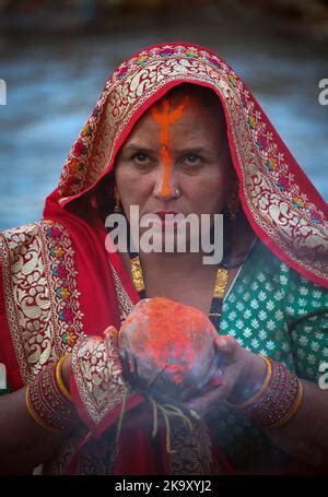 Kathmandu Bagmati Nepal Th Oct A Woman Offers Prayers To