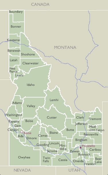 County Zip Code Maps Of Idaho Deliverymaps