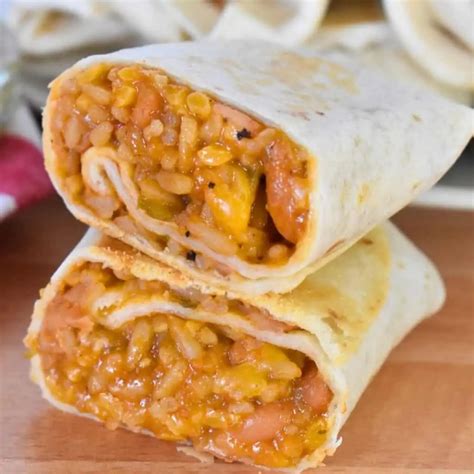 Cheesy Bean And Rice Burrito This Delicious House