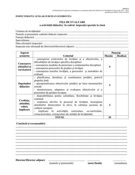 PDF Anexa 3 DEF 2014 Fise De Evaluare Activitati Didactice Pt