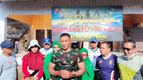 Sambut HUT TNI Ke 78 Kodim 1615 Lotim Gelar Karbak Di Lapangan Porda