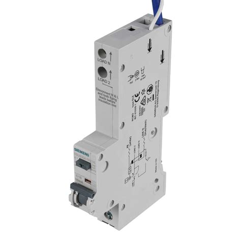 Siemens 16A Single Pole And Neutral 1 Module C Curve 10kA 30mA Type A