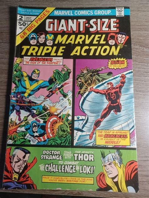 Giant Size Marvel Triple Action Vg Marvel Comics C Comic Books