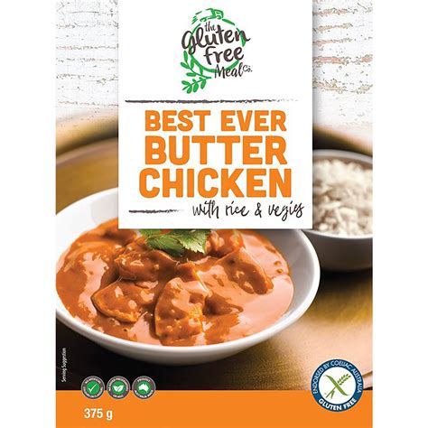 The Gluten Free Meal Co Butter Chicken With Rice 375g Woolworths