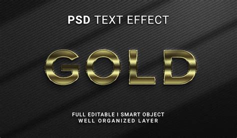 Efecto De Texto Psd De Oro Archivo PSD Premium